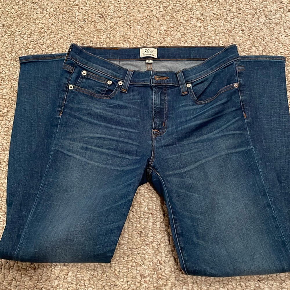 J. Crew 9” High-Rise Toothpick Jeans
